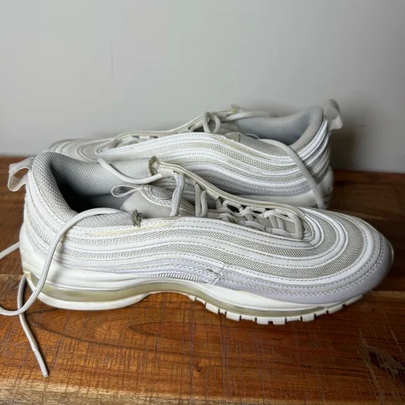 Nike Air Max 97 White Sneakers, Women’s 8.5 - Picture 1 of 10